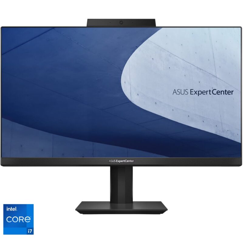 All in One компютър Asus ExpertCenter E5 24 AiO E5402WHAK-BA405M, осемядрен Intel Core i7-11700B 3.2/4.8GHz, 23.8″ (60.45cm) Full HD IPS Anti-Glare дисплей, (HDMI), 16GB DDR4, 1TB HDD, 512GB SSD NVMe, 1x Thunderbolt 4, No OS Намаления и отстъпки ЧеренПетък 3
