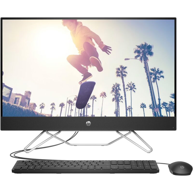 All in One компютър HP 27-cb1063nq (76Y90EA#AKE), шестядрен Intel Core i3-1215U 1.2/4.4GHz, 27″ (68.58cm) Full HD IPS Anti-Glare дисплей, (HDMI), 8GB DDR4, 256GB SSD NVMe, 1x USB 3.2 Gen 1, No OS Намаления и отстъпки ЧеренПетък 3