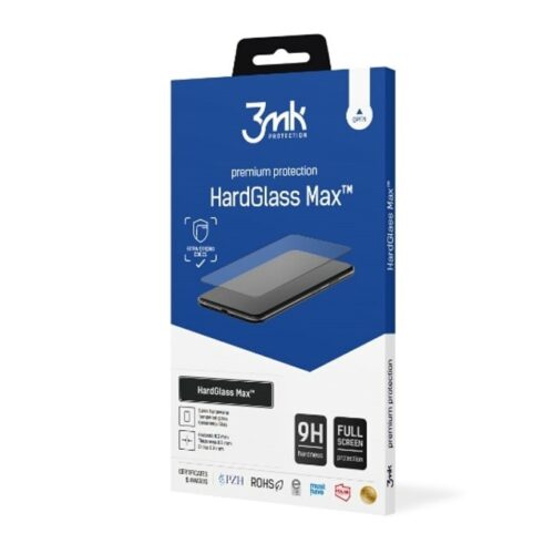 Протектор от закалено стъкло /Tempered Glass/ 3MK HardGlass Max за Apple iPhone 15 Plus, 9H твърдост, privacy Намаления и отстъпки ЧеренПетък