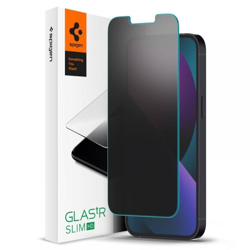 Протектор от закалено стъкло, Spigen Glass.Tr Slim Privacy Tempered Glass, за Apple iPhone 13 Pro Max Намаления и отстъпки ЧеренПетък 3