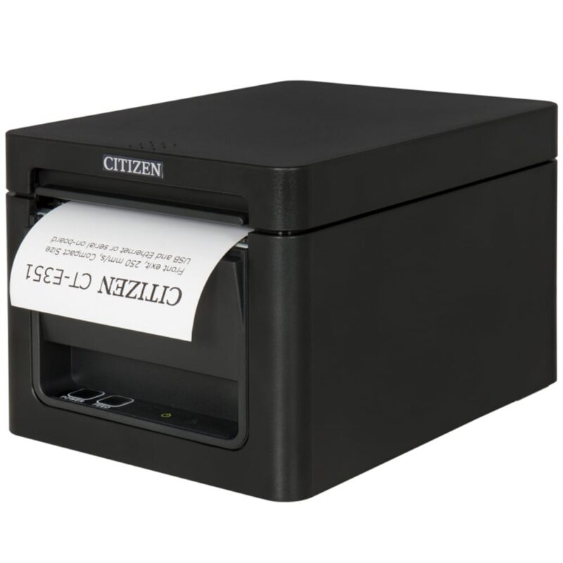 POS принтер Citizen CT-E351, 203 dpi, Ethernet, USB, 58-80 mm, черен Намаления и отстъпки ЧеренПетък 2