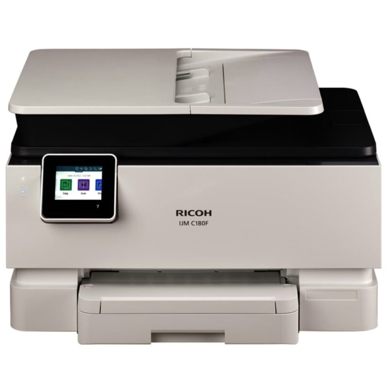 Мултифункционалнo мастиленоструйно устройствo Ricoh IJM C180F, цветно, принтер/копир/скенер/факс, 1200 x 1200 dpi, 22 стр/мин, WiFi, LAN, USB, A4 Намаления и отстъпки ЧеренПетък 2