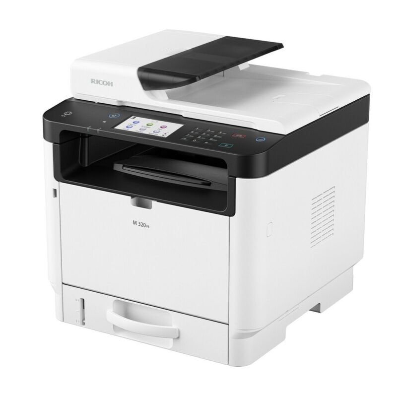 Мултифункционално лазерно устройство Ricoh M320FB, монохромен принтер/копир/скенер/факс, 1200 x 1200 dpi, 32 стр./мин, LAN, USB, A4 Намаления и отстъпки ЧеренПетък 3
