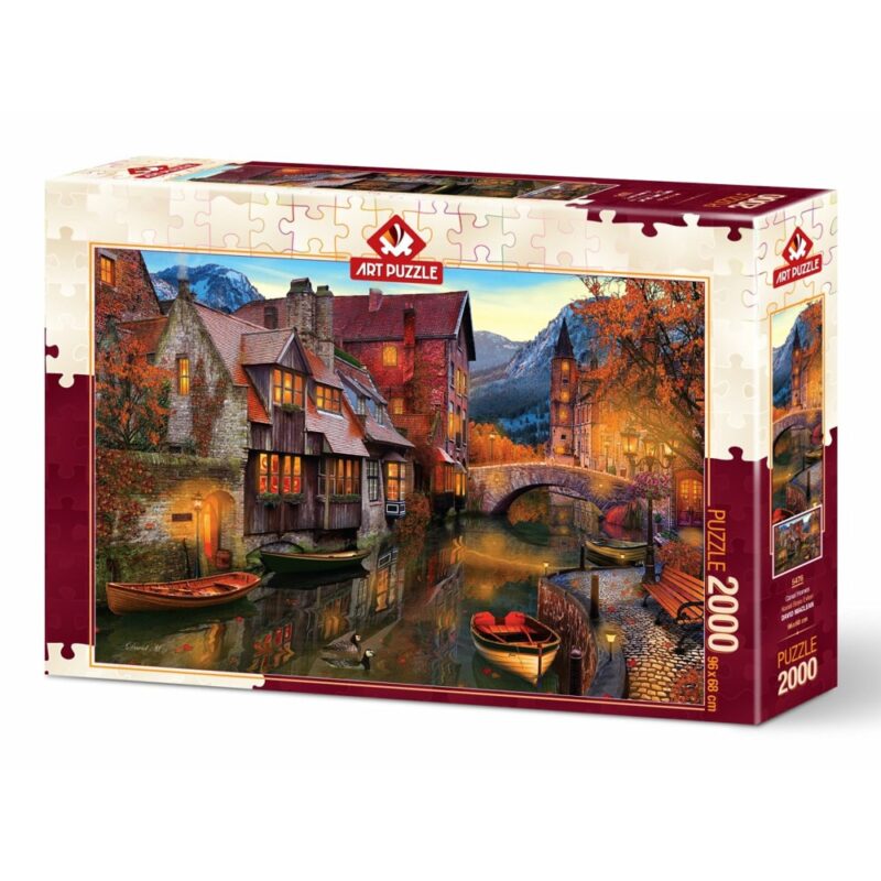 Пъзел Art Puzzle Лодки по канала, 2000 части Намаления и отстъпки ЧеренПетък 3