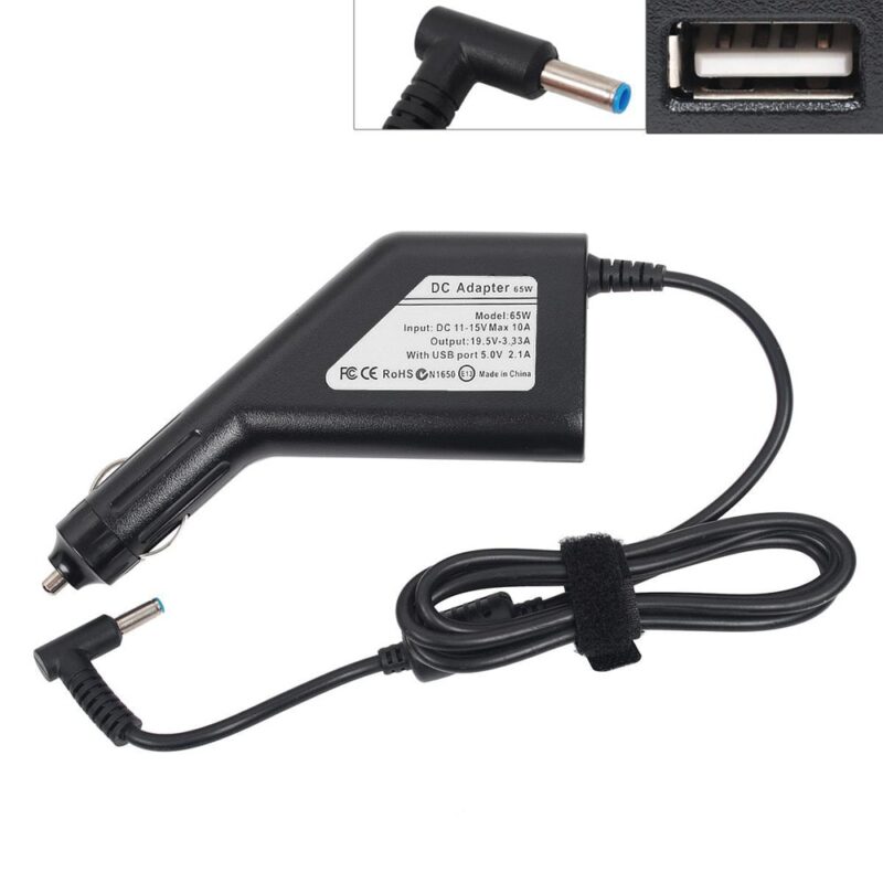 Захранване (заместител) за лаптопи HP Compaq Notebook, 19.5V/3.33A/65W, 4.5 x 3.50 mm, за кола Намаления и отстъпки ЧеренПетък 3