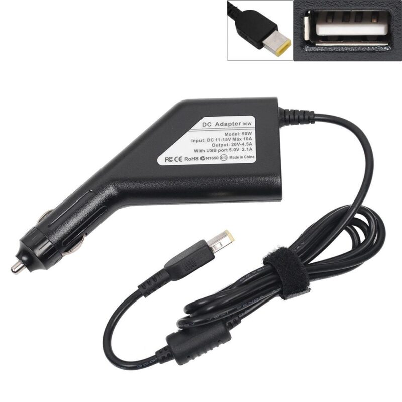 Захранване (заместител) за лаптопи Lenovo Notebook, 20V/4.5A/90W, Square tip, за кола Намаления и отстъпки ЧеренПетък 3