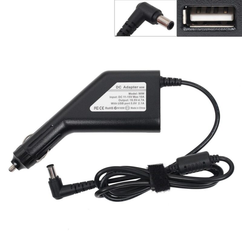 Захранване (заместител) за лаптопи Sony Vaio, 19.5V/3.9A/76W, 6.4 x 4.4 mm, за кола Намаления и отстъпки ЧеренПетък 3