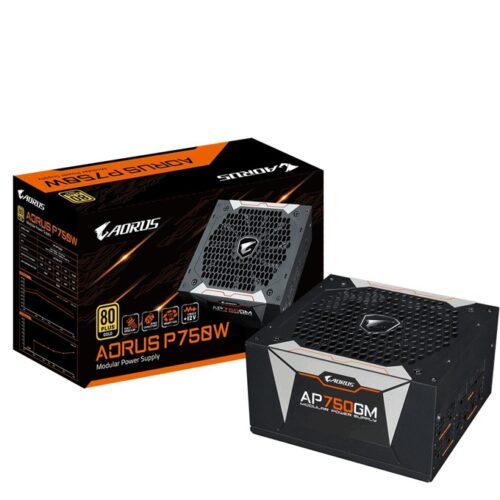 Захранване Gigabyte AORUS P750W, 750W, Active PFC, 80+ Gold, 120mm вентилатор, модулно Намаления и отстъпки ЧеренПетък