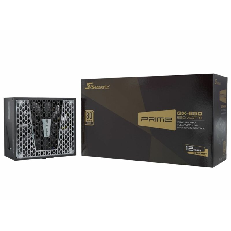 Захранване Seasonic PRIME GX-650, 650W, Active PFC, Gold 80+, 120mm вентилатор Намаления и отстъпки ЧеренПетък 3