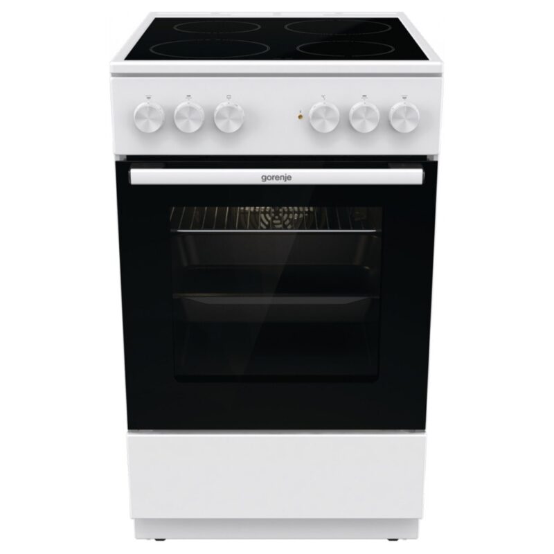 Готварска печка Gorenje GEC5A61WG, електрическа, клас A, 4 нагревателни зони, 70 л. капацитет на фурната, бяла Намаления и отстъпки ЧеренПетък 3