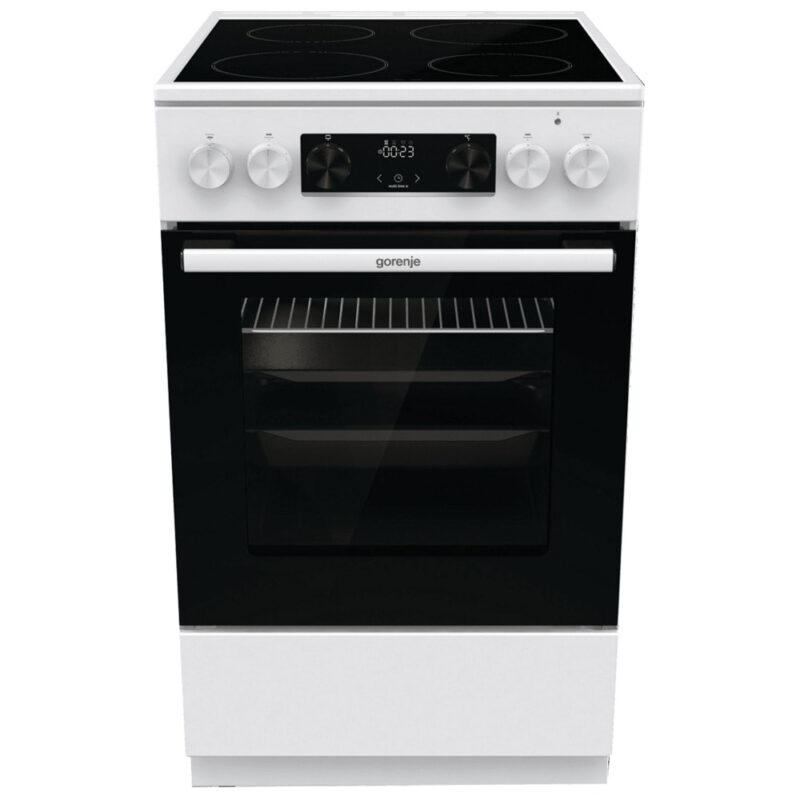 Готварска печка Gorenje GEC5C42WG, електрическа, клас A, 4 нагревателни зони, 70 л. капацитет на фурната, бяла Намаления и отстъпки ЧеренПетък 3