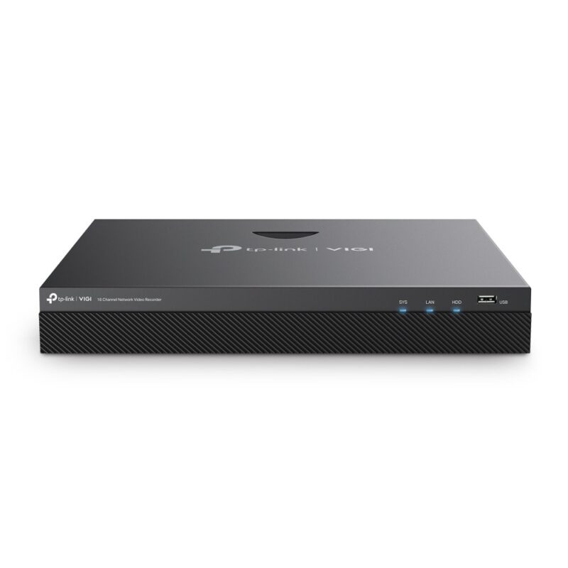 IP видеорекордер TP-Link VIGI NVR2016H, 16 канала, H.265+/H.265/ H.264+/H.264, 2x SATA (до 10TB), 2x USB 2.0, 1x LAN 10/100Mbps, 1x HDMI, 1x VGA Намаления и отстъпки ЧеренПетък 3