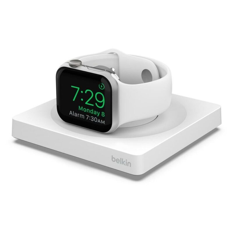 Безжично зарядно Belkin BoostCharge Pro Portable Fast Charger, за смарт часовник Apple Watch, от USB-C към безжично зареждане, бяло Намаления и отстъпки ЧеренПетък 3