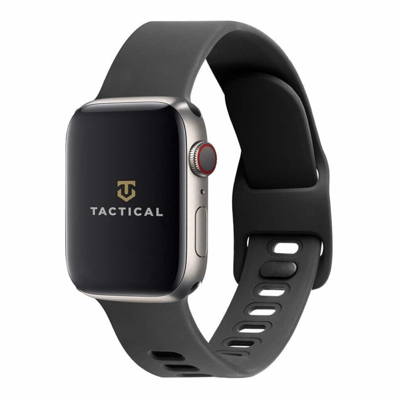 Каишка Tactical 794 Silicone Sport Band with Buckle (57983101958), силиконова, за Apple Watch 42мм/44мм/45мм, черна Намаления и отстъпки ЧеренПетък 3