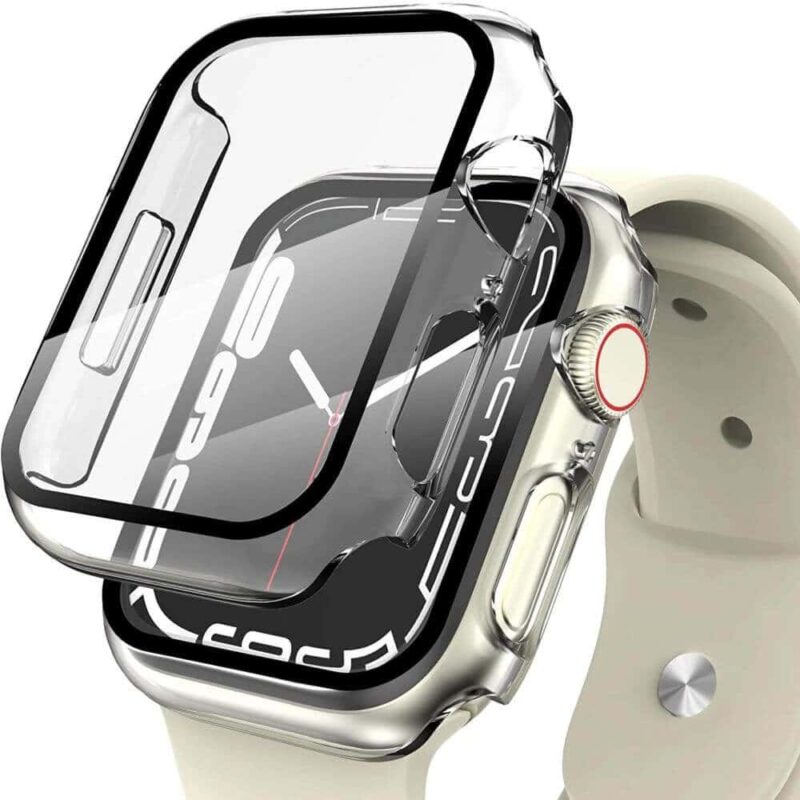 Протектор Tech-Protect Defense 360 Case (THP766CL), поликарбонатов, 45мм, за Apple Watch 7, прозрачен Намаления и отстъпки ЧеренПетък 3