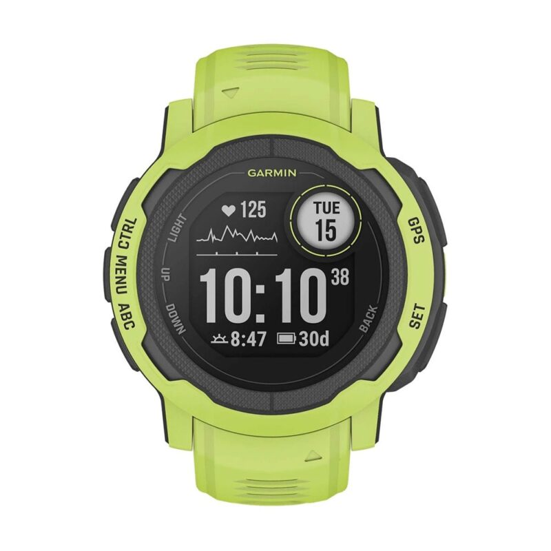 Смарт часовник Garmin Instinct 2 – Electric Lime, дизайн с два прозореца 0.9″ x 0.9″ MIP дисплей, 32MB вградена памет, GPS, водоустойчив 10 ATM, Bluetooth, ANT+, до 28 дни … Намаления и отстъпки ЧеренПетък 3