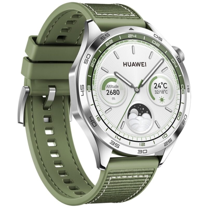 Смарт часовник Huawei GT4 Phoinix, 1.43″ (3.63 cm) AMOLED дисплей, Bluetooth 5.2, LE, NFC, зелен Намаления и отстъпки ЧеренПетък 3