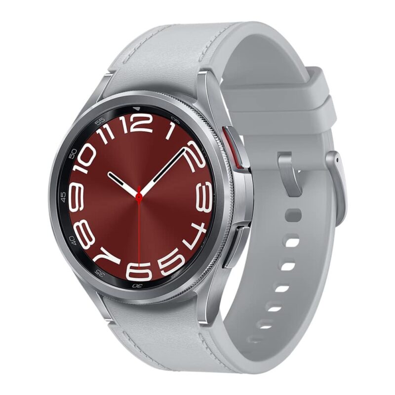 Смарт часовник Samsung Galaxy Watch6 Classic 43mm (SM-R950NZSAEUE), 1.31″ (3.32cm) AMOLED дисплей, 300mAh батерия, сребрист Намаления и отстъпки ЧеренПетък 3