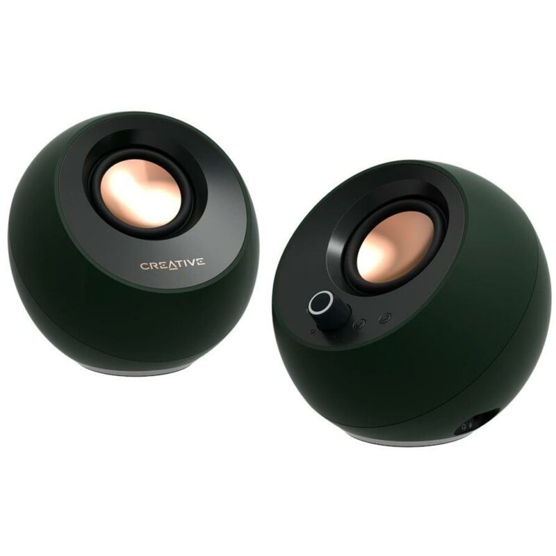 Тонколони Creative Pebble Pro, 2.0, 10W RMS (5W + 5W), USB-C, Bluetooth, Jack 3.5mm, черни, RGB подсветка Намаления и отстъпки ЧеренПетък 3