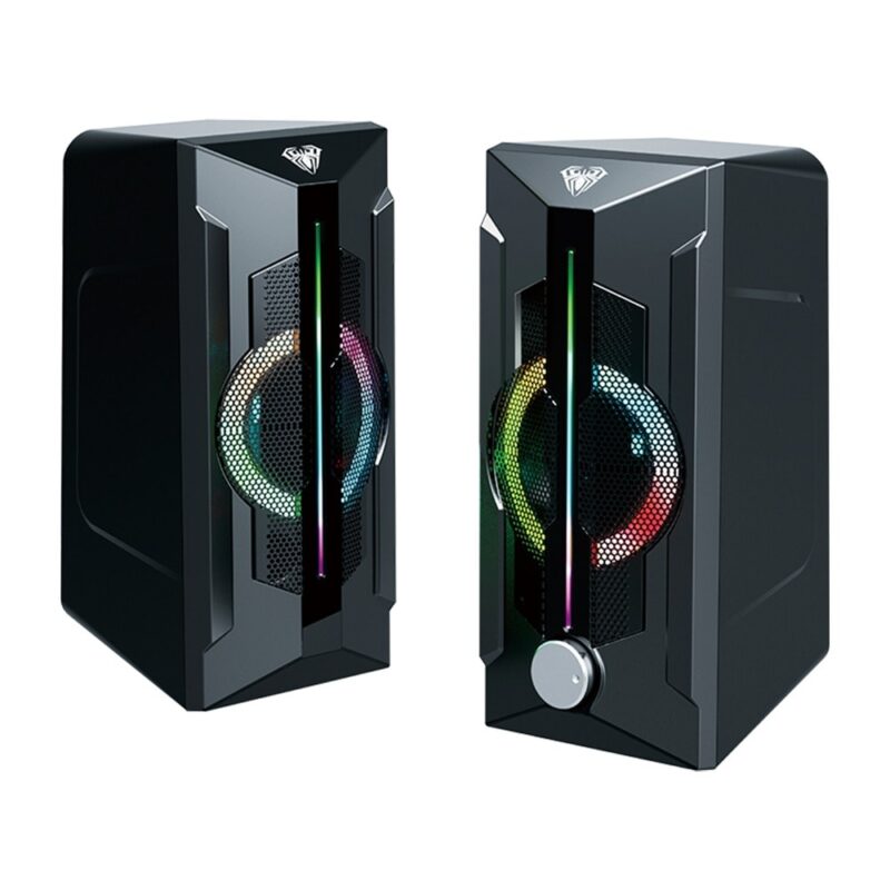 Тонколони N-522, 2.0, 6W RMS (2x3W), USB, черни, RGB Намаления и отстъпки ЧеренПетък 3