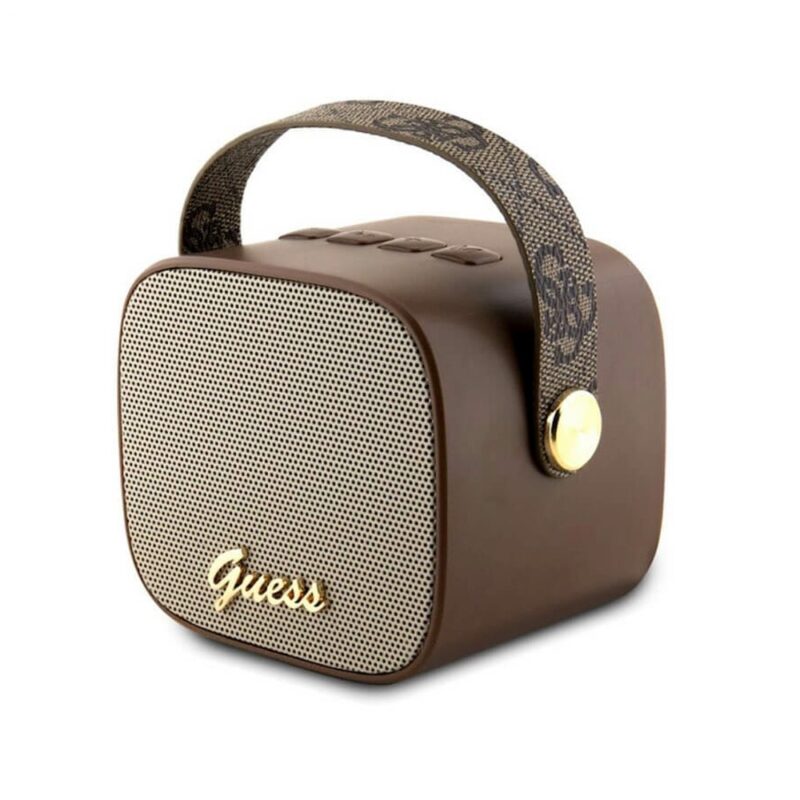 Тонколона Guess GUWSB2P4SMW, 1.0, 5W RMS, Bluetooth, 3.5mm жак, слот за microSD карта, кафява, време на работа до 4 часа Намаления и отстъпки ЧеренПетък 3
