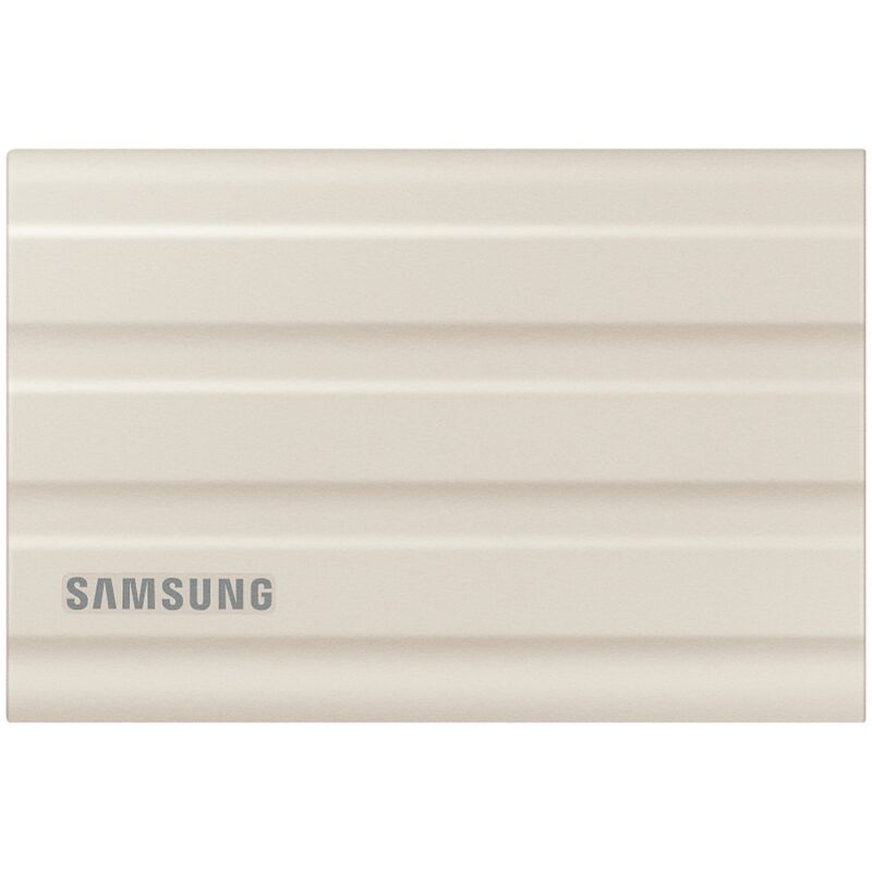 Памет SSD 2TB, Samsung T7 Shield Beige (MU-PE2T0K/EU_2Y), USB 3.2 Gen 2, външна, скорост на четене до 1050MB/s, скорост на запис до 1000 MB/s Намаления и отстъпки ЧеренПетък 3