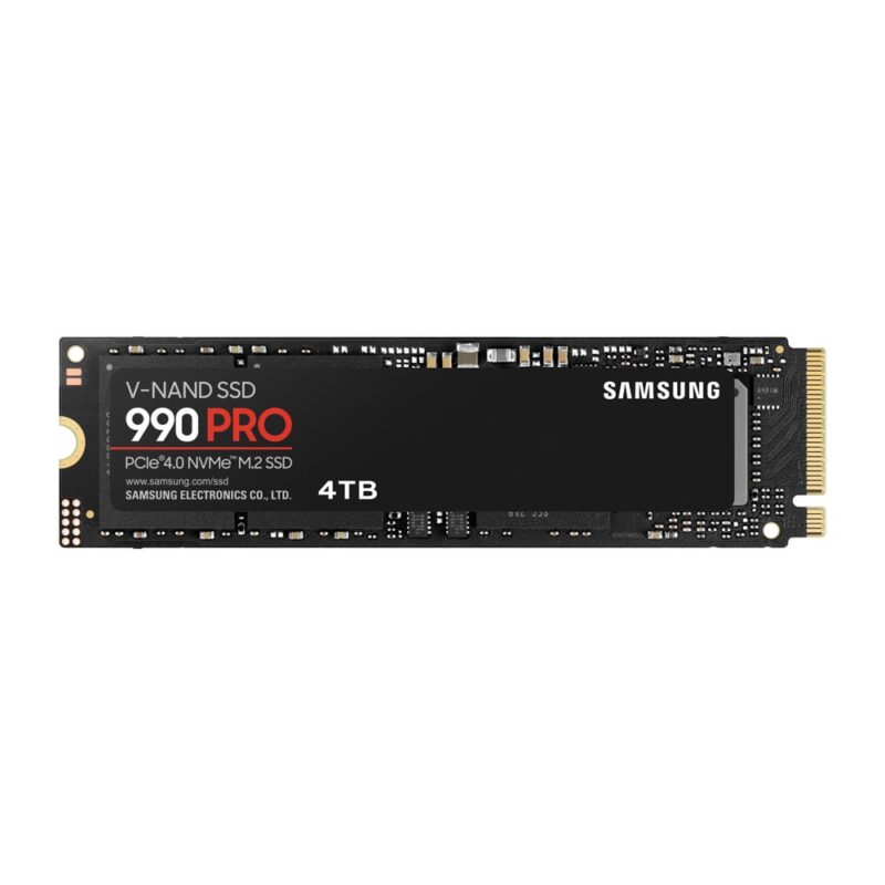Памет SSD 4TB Samsung 990 PRO, NVMe, M.2 (2280), скорост на четене до 7450MB/s, скорост на запис до 6900MB/s Намаления и отстъпки ЧеренПетък 3