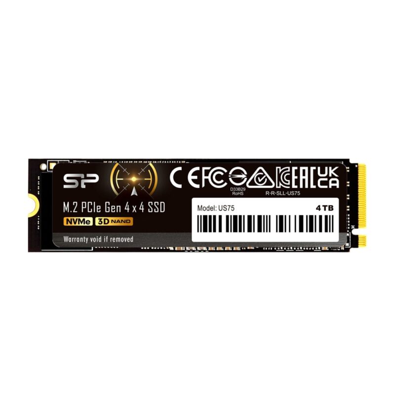Памет SSD 4TB, Silicon Power US75, NVMe, M.2 (2280), скорост на четене до 7000MB/s, скорост на запис до 6500MB/s Намаления и отстъпки ЧеренПетък 3