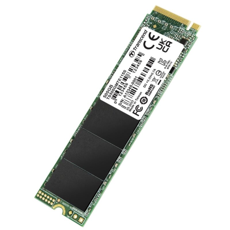 Памет SSD 500GB, Transcend 115S, NVMe, M.2 (2280), скорост на четене до 3200MB/s, скорост на запис до 2000MB/s Намаления и отстъпки ЧеренПетък 3