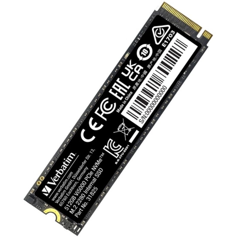 Памет SSD 512GB Verbatim Vi5000, NVMe, M.2 (2280), скорост на четене до 5000MB/s, скорост на запис до 2500MB/s Намаления и отстъпки ЧеренПетък 3