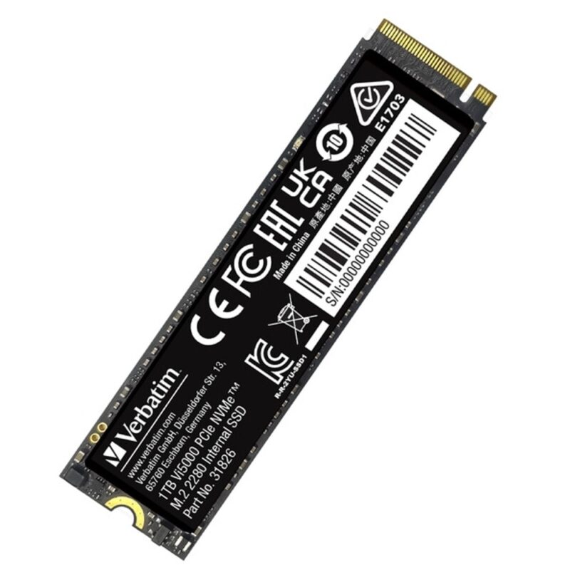 Памет SSD 1TB Verbatim Vi5000, NVMe, M.2 (2280), скорост на четене до 5000MB/s, скорост на запис до 4500MB/s Намаления и отстъпки ЧеренПетък 3