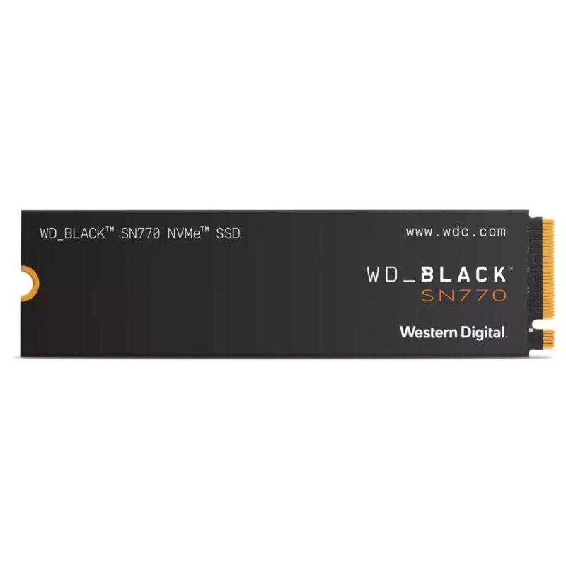 Памет SSD 1TB, Western Digital Black SN770 (WDS100T3X0E), NVMe, M.2 (2280), скорост на четене 5150 MB/s, скорост на запис 4850 MB/s Намаления и отстъпки ЧеренПетък 3