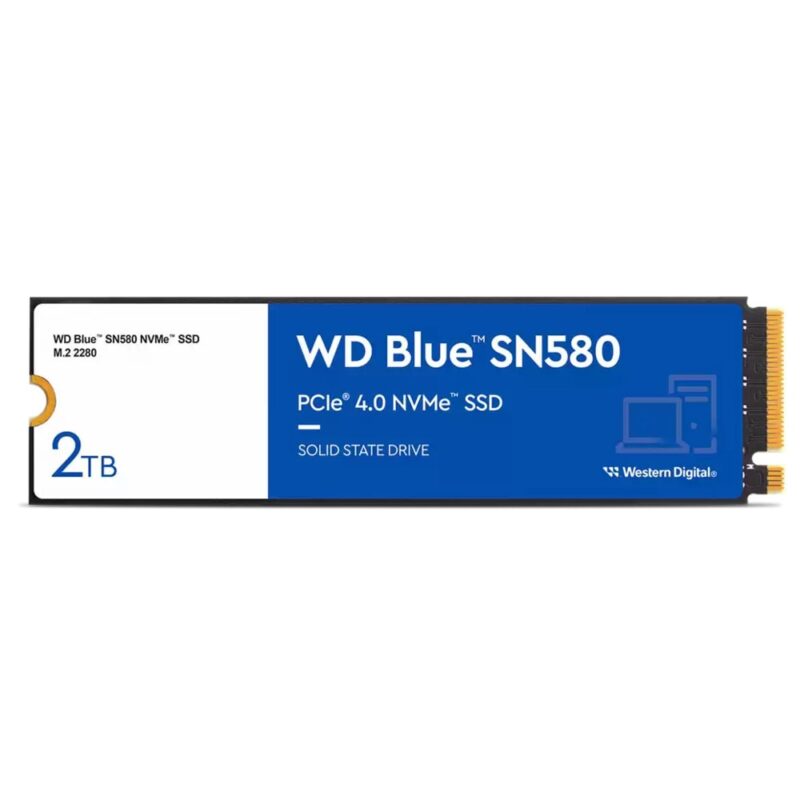 Памет SSD 2TB Western Digital Blue SN580, NVMe, M.2 (2280), скорост на четене до 4150MB/s, скорост на запис до 4150MB/s Намаления и отстъпки ЧеренПетък 3