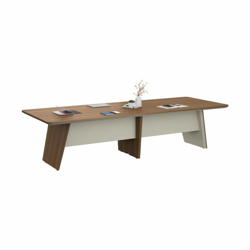 Заседателна маса RFG Elmaz (DG15-C0132), 3200 x 1200 x 760 mm, ПДЧ плот, меламиново покритие, дъб Намаления и отстъпки ЧеренПетък 3