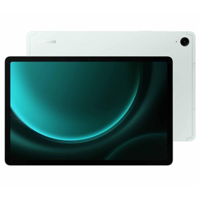 Таблет Samsung SM-X510 Galaxy Tab S9 FE Wi-Fi (SM-X510NLGAEUE)(зелен), 10.9″ (27.69cm) WUXGA+ 90Hz дисплей, осемядрен Exynos 1380 2.4GHz, 6GB RAM, 128GB Flash памет (+ microSD слот), 8 & 12 Mpix камери … Намаления и отстъпки ЧеренПетък 3