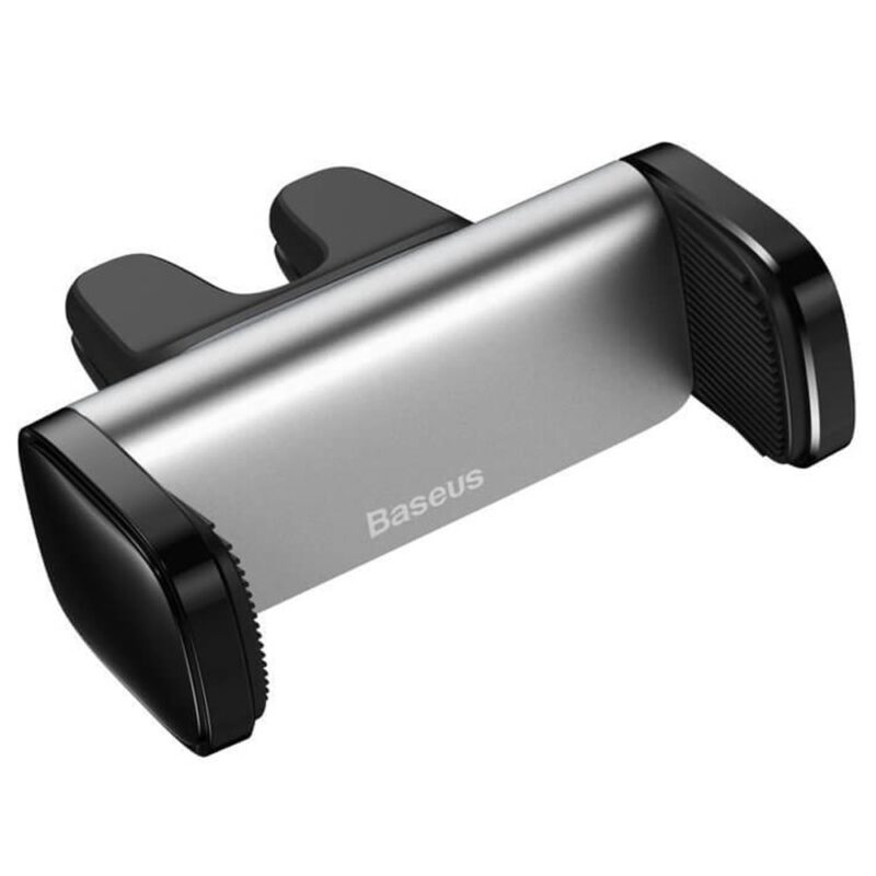 Стойка за телефон Baseus Steel Cannon Air Outlet Car Mount (SUGP-0S), за кола, универсална, за телефони с размер до 80мм, сребриста Намаления и отстъпки ЧеренПетък 3