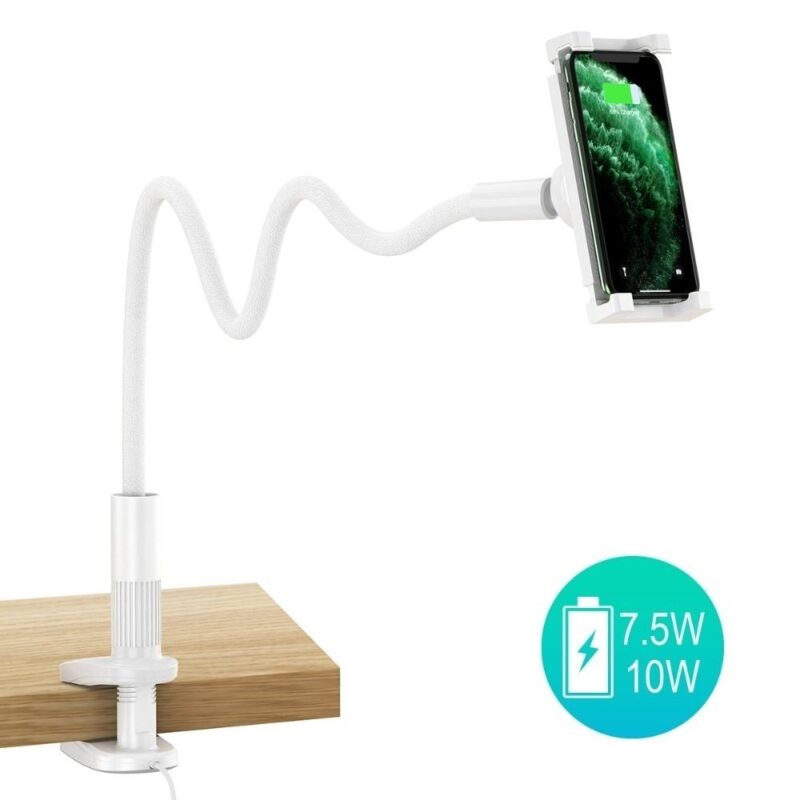 Поставка Choetech Wireless Charger Mount, с безжично зареждане, за устройства с размери от 4.7″ до 9.7″, бяла Намаления и отстъпки ЧеренПетък 3