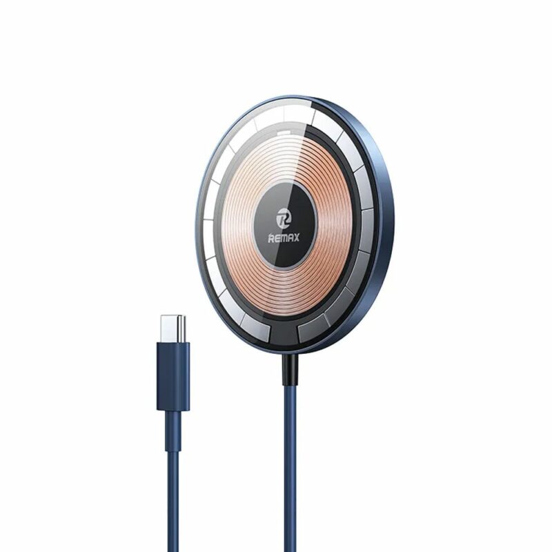 Безжично зарядно устройство Remax RP-W66, от USB-C(м) към безжично зареждане, 9V, 2A, синьо, 15W Намаления и отстъпки ЧеренПетък 3