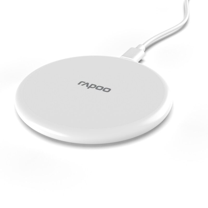 Безжично зарядно Rapoo XC105, от USB-C(ж) към безжично зареждане, 9V/1.67A, бяло, QC 3.0 Намаления и отстъпки ЧеренПетък 3