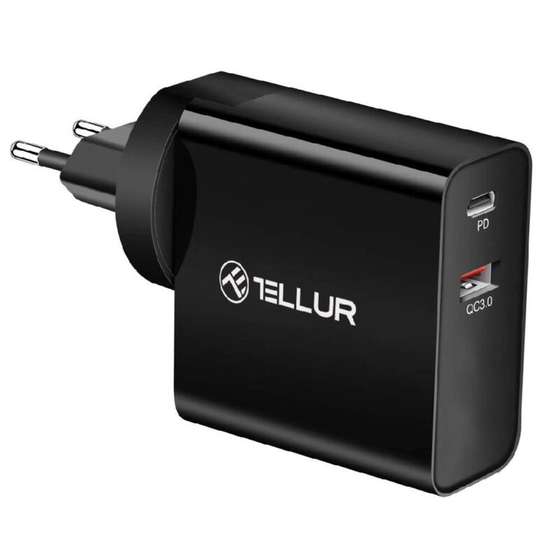 Зарядно устройство Tellur PDHC1(TLL151271), от контакт към USB, 15V/2A, 30W, черно Намаления и отстъпки ЧеренПетък 3