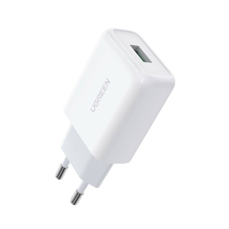 Зарядно устройство Ugreen 10133, от контакт към USB-A(ж), 12V/1.5A, бяло, QC 3.0 Намаления и отстъпки ЧеренПетък 3