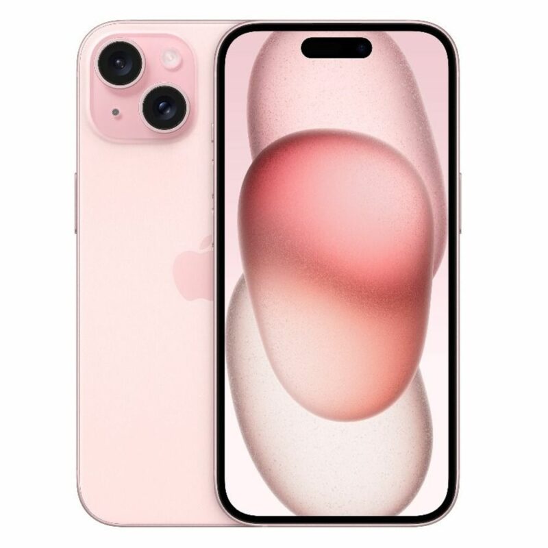 Смартфон Apple iPhone 15 (розов), поддържа 2 sim карти, 6.1″ (15.49 cm) Super Retina XDR OLED дисплей, шестядрен Apple A16 Bionic 3.46 GHz, 6GB RAM, 256GB Flash памет, 48.0 + 12.0 & 12.0 MPix … Намаления и отстъпки ЧеренПетък 3