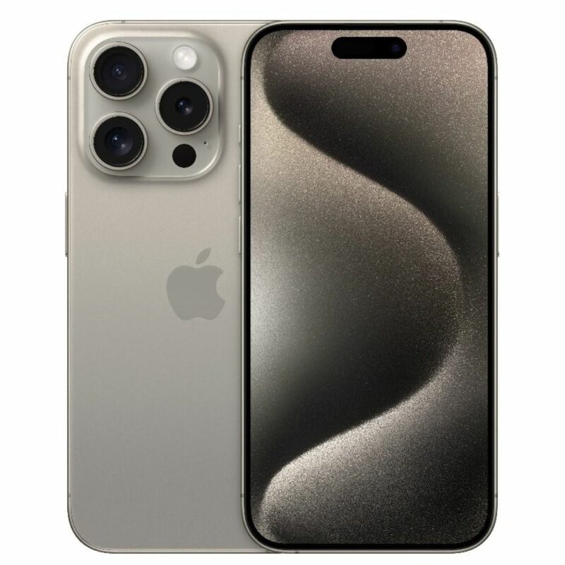 Смартфон Apple iPhone 15 Pro (сив), поддържа 2 sim карти, 6.1″ (15.49 cm) LTPO Super Retina XDR OLED дисплей, шестядрен Apple A17 Pro 3.78 GHz, 8GB RAM, 128GB Flash памет, 48.0 + 12.0 + 12.0 & 12.0 MPix … Намаления и отстъпки ЧеренПетък 3