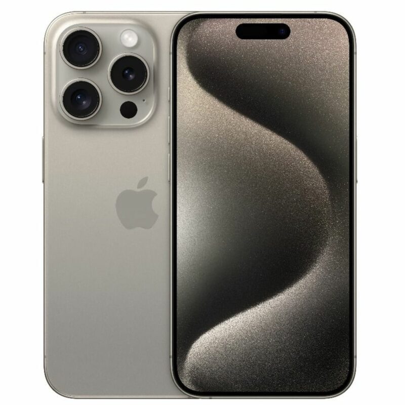 Смартфон Apple iPhone 15 Pro (сив), поддържа 2 sim карти, 6.1″ (15.49 cm) LTPO Super Retina XDR OLED дисплей, шестядрен Apple A17 Pro 3.78 GHz, 8GB RAM, 512GB Flash памет, 48.0 + 12.0 + 12.0 & 12.0 MPix … Намаления и отстъпки ЧеренПетък 3
