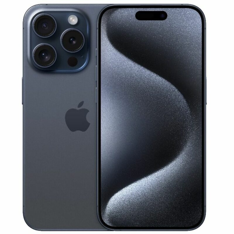 Смартфон Apple iPhone 15 Pro (син), поддържа 2 sim карти, 6.1″ (15.49 cm) LTPO Super Retina XDR OLED дисплей, шестядрен Apple A17 Pro 3.78 GHz, 8GB RAM, 512GB Flash памет, 48.0 + 12.0 + 12.0 & 12.0 MPix … Намаления и отстъпки ЧеренПетък 3