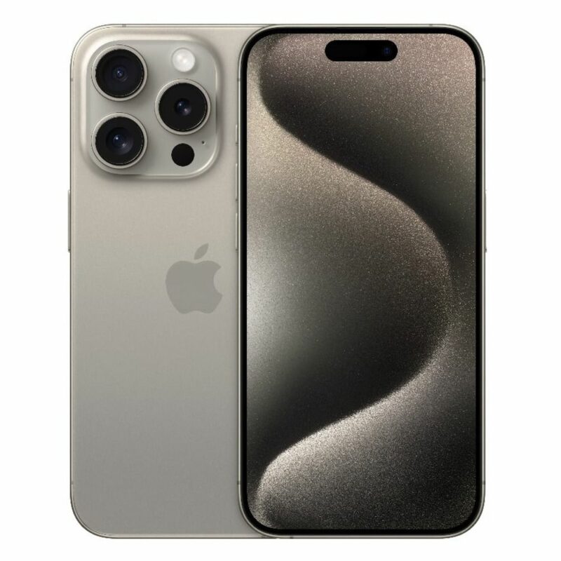 Смартфон Apple iPhone 15 Pro (сив), поддържа 2 sim карти, 6.1″ (15.49 cm) LTPO Super Retina XDR OLED дисплей, шестядрен Apple A17 Pro 3.78 GHz, 8GB RAM, 1TB Flash памет, 48.0 + 12.0 + 12.0 & 12.0 MPix … Намаления и отстъпки ЧеренПетък 3