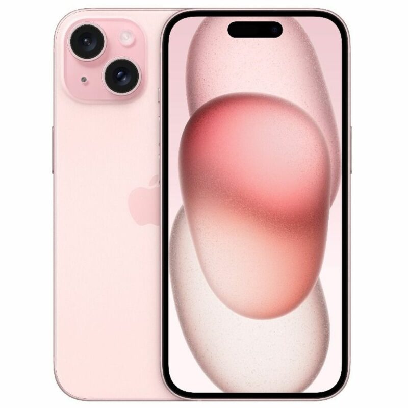 Смартфон Apple iPhone 15 Plus (розов), поддържа 2 sim карти, 6.7″ (17.01 cm) Super Retina XDR OLED дисплей, шестядрен Apple A16 Bionic 3.46 GHz, 6GB RAM, 128GB Flash памет, 48.0 + 12.0 & 12.0 MPix … Намаления и отстъпки ЧеренПетък 3