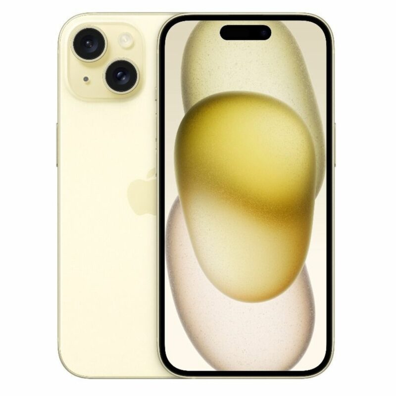 Смартфон Apple iPhone 15 Plus (жълт), поддържа 2 sim карти, 6.7″ (17.01 cm) Super Retina XDR OLED дисплей, шестядрен Apple A16 Bionic 3.46 GHz, 6GB RAM, 128GB Flash памет, 48.0 + 12.0 & 12.0 MPix … Намаления и отстъпки ЧеренПетък 3