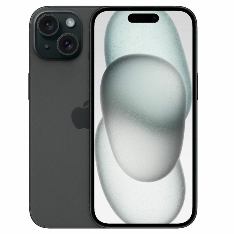 Смартфон Apple iPhone 15 Plus (черен), поддържа 2 sim карти, 6.7″ (17.01 cm) Super Retina XDR OLED дисплей, шестядрен Apple A16 Bionic 3.46 GHz, 6GB RAM, 512GB Flash памет, 48.0 + 12.0 & 12.0 MPix … Намаления и отстъпки ЧеренПетък 3