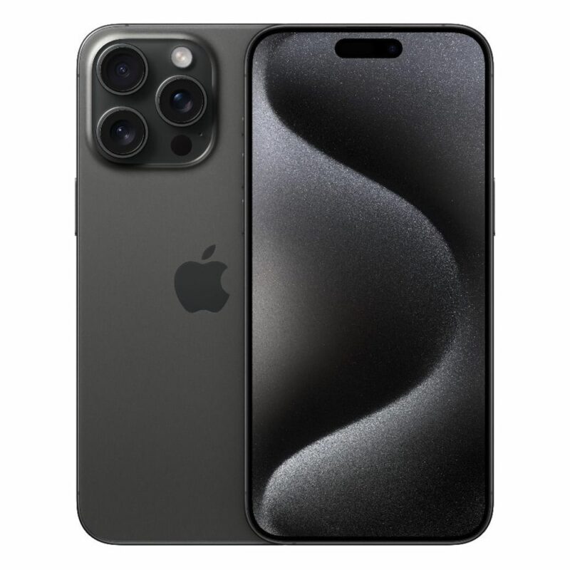 Смартфон Apple iPhone 15 Pro Max (черен), поддържа 2 sim карти, 6.7″ (17.01 cm) LTPO Super Retina XDR OLED дисплей, шестядрен Apple A17 Pro 3.78 GHz, 8GB RAM, 512GB Flash памет, 48.0 + 12.0 + 12.0 & 12.0 … Намаления и отстъпки ЧеренПетък 3